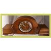 German Art Deco Mantle Clock Westminster Oak #1626941