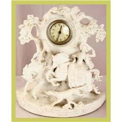 Antique French Rococo Mantle Clock Horses #1626943