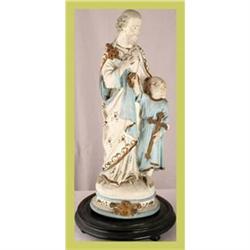 Antique French Religious Sculpture Joseph Jesus#1626948