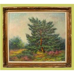 Art Painting Framed Signed Trees Forest #1626969