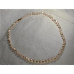 Estate 14K YG Cultured Pearl Pearls Necklace #1627072