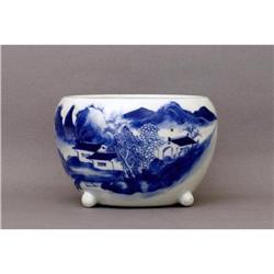 19C Chinese Blue & White Footed Bowl #1627099