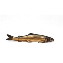 Old Japanese Gilt Bronze Fish Okimono Figurine #1627110