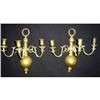 Pair of Antique Brass Sconces #1627310