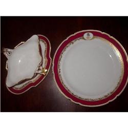 1850's Rococo old Paris platter and gravy boat #1627357