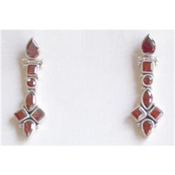Garnet & Silver Earrings #1634008