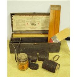 Antique Wood Graining Tool Kit - Original Case #1634026
