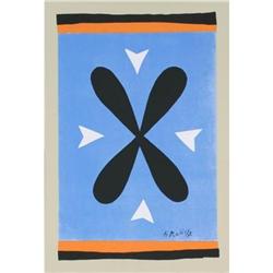 Black Flowers on blue #1634554