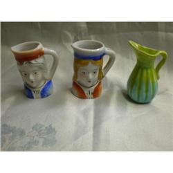 Lot of 3 Occupied Porcelain Pitchers/Creamers  #1634722