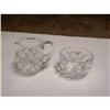Image 1 : Crystal Sugar and Creamer Set Signed Ceskci #1634749