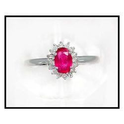 RICH RUBY DIAMOND RING OF 18K GOLD WAS $500 #1634823