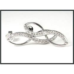 18K White Gold Long Diamond Earrings(was $500) #1634824