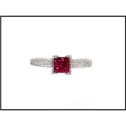 INVISIBLE SET RUBY DIAMOND RING WAS $595.00 #1634826