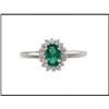 Image 1 : 18K WHITE GOLD EMERALD DIAMOND RING(was $575) #1634829