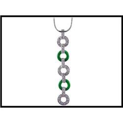PRECIOUS JADE AND DIAMOND PENDANT (was $600) #1634837