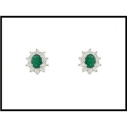 EMERALD DIAMOND EARRINGS WERE $600.00 #1634841