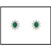 Image 1 : EMERALD DIAMOND EARRINGS WERE $600.00 #1634841