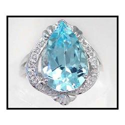 AQUAMARINE COLOR 6.6 CARAT TOPAZ DIAMOND #1634847
