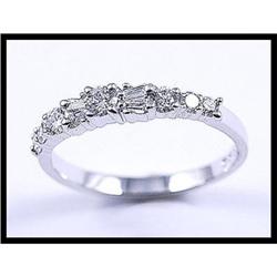 Shimmering 14K White Gold Diamond Ring #1634851