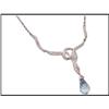 Image 1 : AQUAMARINE COLOR NATURAL TOPAZ DIAMOND NECKLACE#1634863