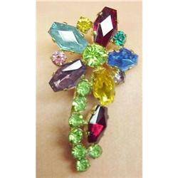 SUPERB  RHINESTONE - BROOCH - FLOWER #1634975