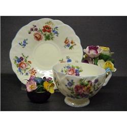 DELIGHTFUL AYNSLEY FLORAL CUP AND SAUCER #1634993