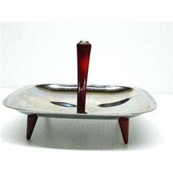 DECO CHROME/BAKELITE DISH  #1635034