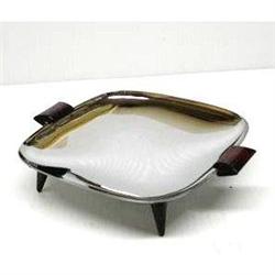 Lovely DECO CHROME/BAKELITE DISH  #1635035