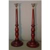 Image 1 : Very Large Pair of Wood Candlesticks #1635386