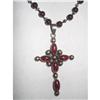 Image 1 : Polished Garnet and Silver 925 Cross Crucifix #1635478
