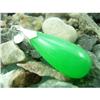 Image 1 : Perfect Green Jade Teardrop Sterling Silver#1635570