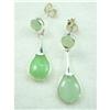Image 1 : Jade Designer Sterling Silver Earrings #1635617