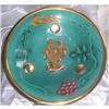 Unusal Decorative Enameled Brass Bowl -Israel #1635894