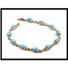 Image 1 : TURQUOISE BRACELET OF 14K SOLID GOLD #1636156