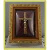 Image 1 : French Religious Crucifix Framed Convex Glass #1636412