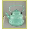 Image 1 : French Kitchenware Kettle Enamel Green #1636425