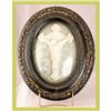 Image 1 : Antique French Religious Crucifix Framed Convex#1636447