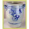 Image 1 : French Salt Glaze Crock Hand-Painted #1636460