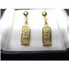 Egyptian Cartouche 14kt yellow gold earrings #1636840