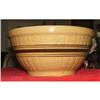 EARLY 1900S YELLOW WARE 10" BOWL WITH BROWN #1636947
