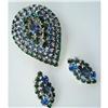 Image 1 : BLUE/GREEN RHINESTONE DEMI PARURE SET - GORGEOU#1636976