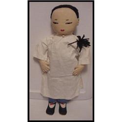 Doll Cloth Ada Lum 19" Chinese  Tagged Made in #1637007