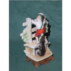 Bisque Porcelain  Boy with Dog in his Pants #1637105