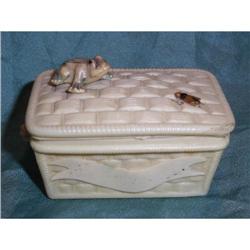 Small Celluloid Box with Frog and Fly on it #1637111