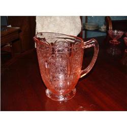 Pink Cherry Blossom Glass Pitcher #1637132