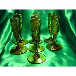 seven blown liquor glasses #1637197