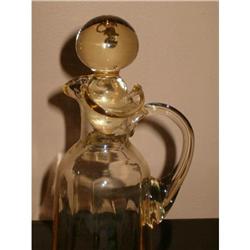 Antique Cruet  Yellow  Panel Glass #1637280