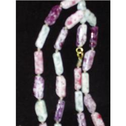 Antique Art Glass Beads Necklace #1637287