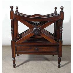 FRENCH VICTORIAN TABLE MAGAZINE NEWSPAPER RACK #1637290