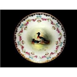 Limoges Game Bird Plate - Artist Signed #1637292